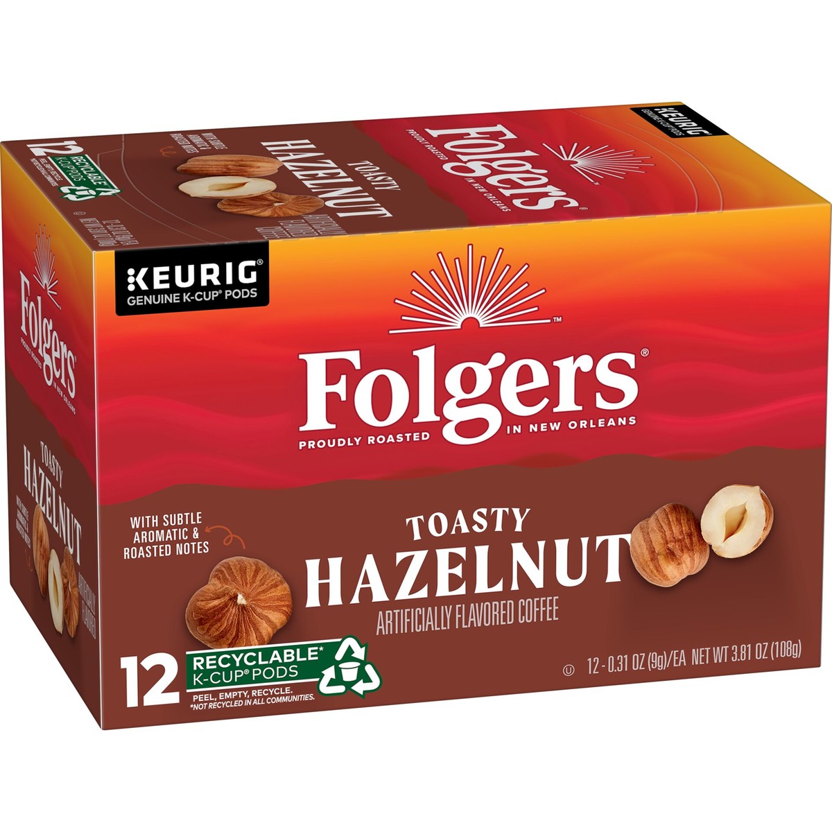 Toasty Hazelnut Flavored Coffee K-Cup® Pods  