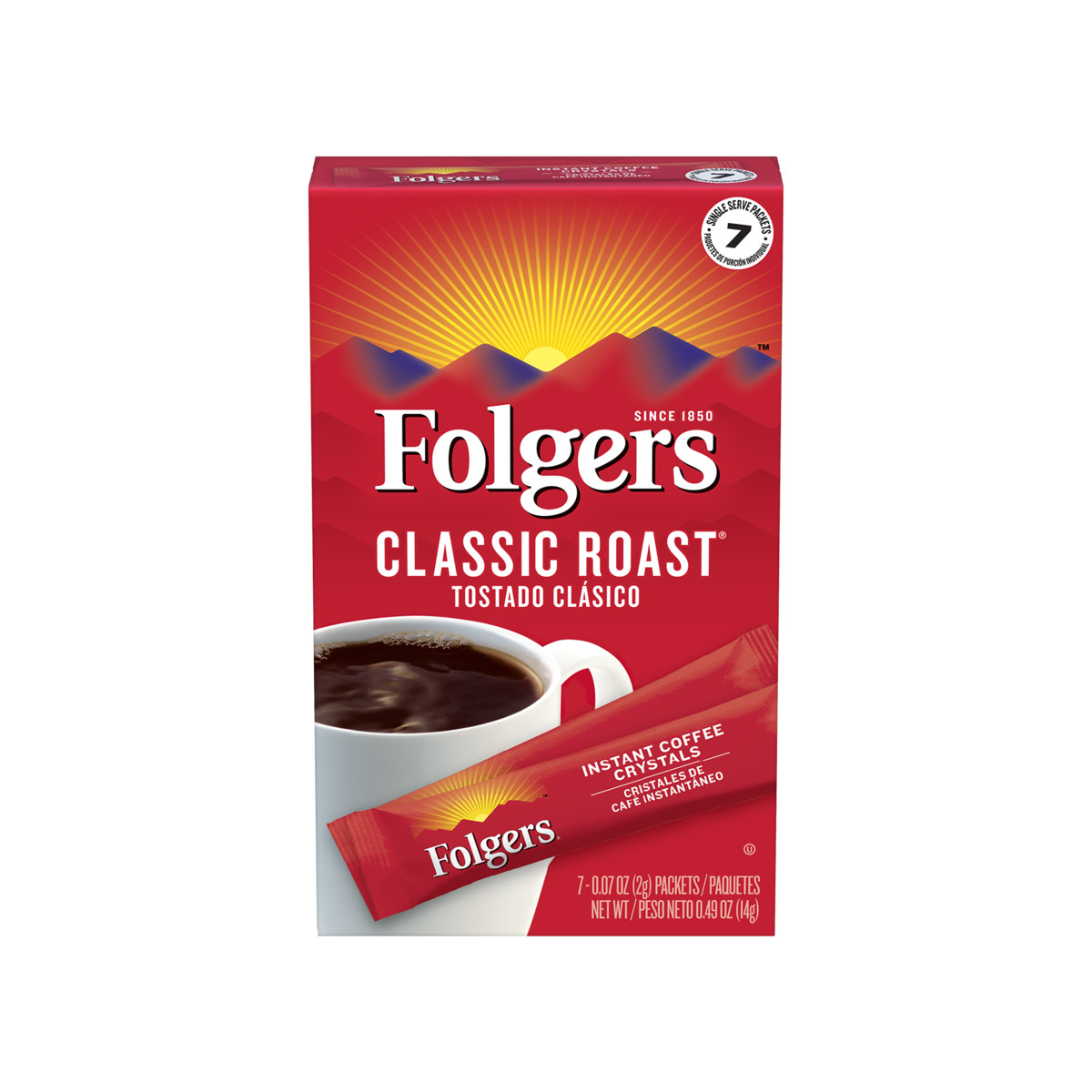Classic Roast Instant Coffee Crystals Packets 